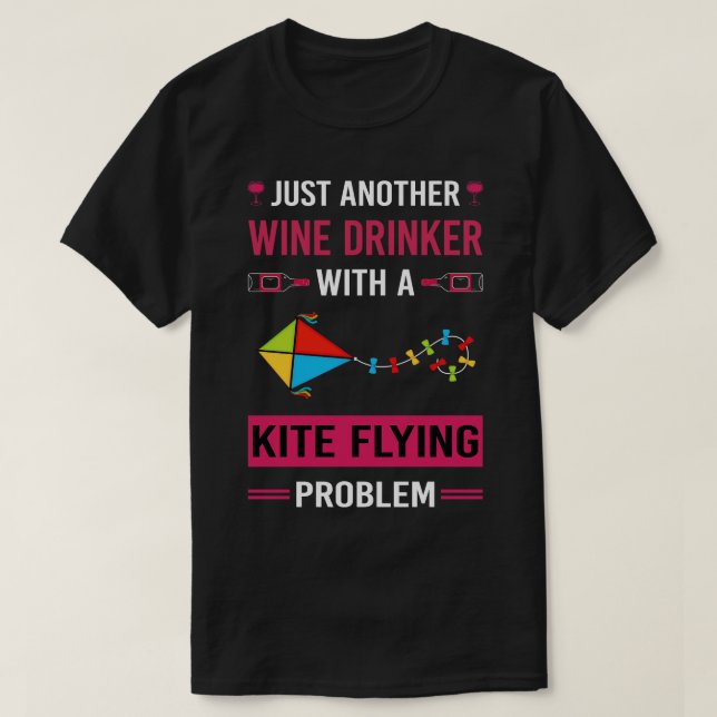 Camiseta Beber de vino Kite Flying Kites (Diseño del anverso)
