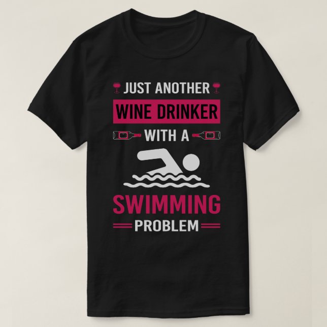Camiseta Beber de vino Nadador (Diseño del anverso)