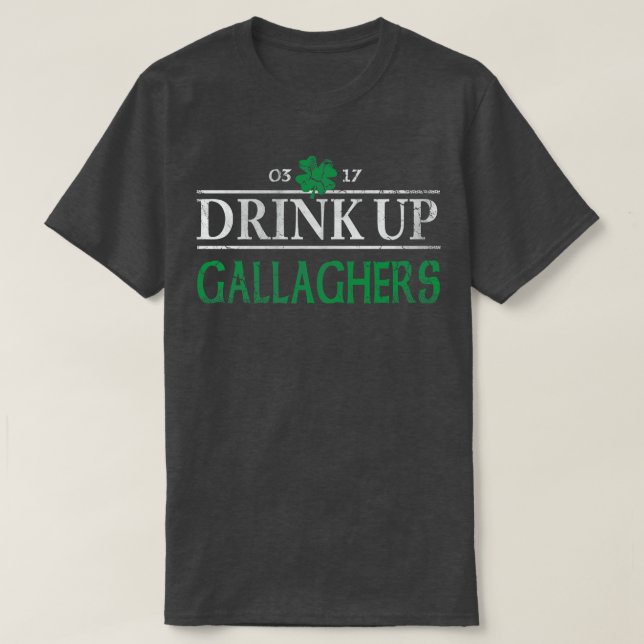 Camiseta Beber el Día de Gallaghers (Diseño del anverso)