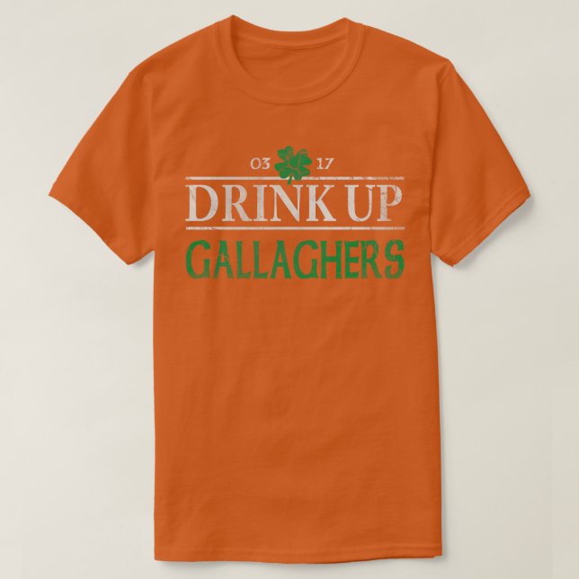 Camiseta Beber el Día de Gallaghers (Diseño del anverso)