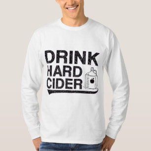 Camiseta Beber el gráfico de la botella de la sidra de Appl