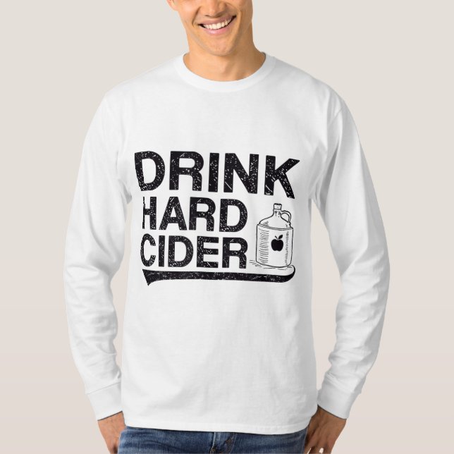 Camiseta Beber el gráfico de la botella de la sidra de Appl (Anverso)