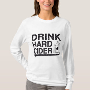 Camiseta Beber el gráfico de la botella de la sidra de Appl