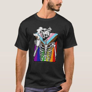 Camiseta Beber esqueleto Café Gay Lesbiana Lgbt