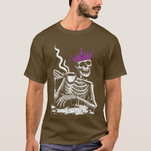 Camiseta Beber esqueleto Café LGBTQ Bandera del Orgullo Les