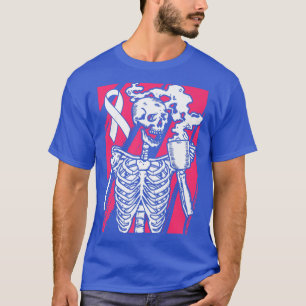 Camiseta Beber esqueleto Café Sensibilización sobre el cánc