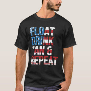 Camiseta Beber flotante Tan repetir vacaciones de verano Vi
