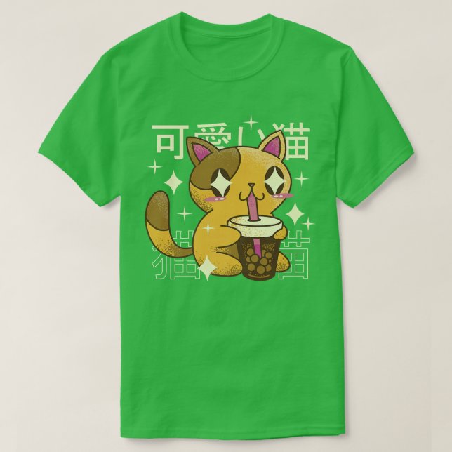Camiseta Beber gato Beber té Japón (Diseño del anverso)
