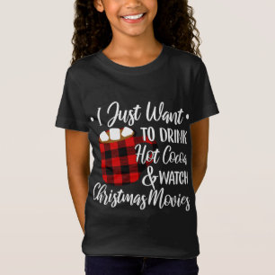 Camiseta Beber Hot Cocoa Watch Navidades Películas Búfalo P