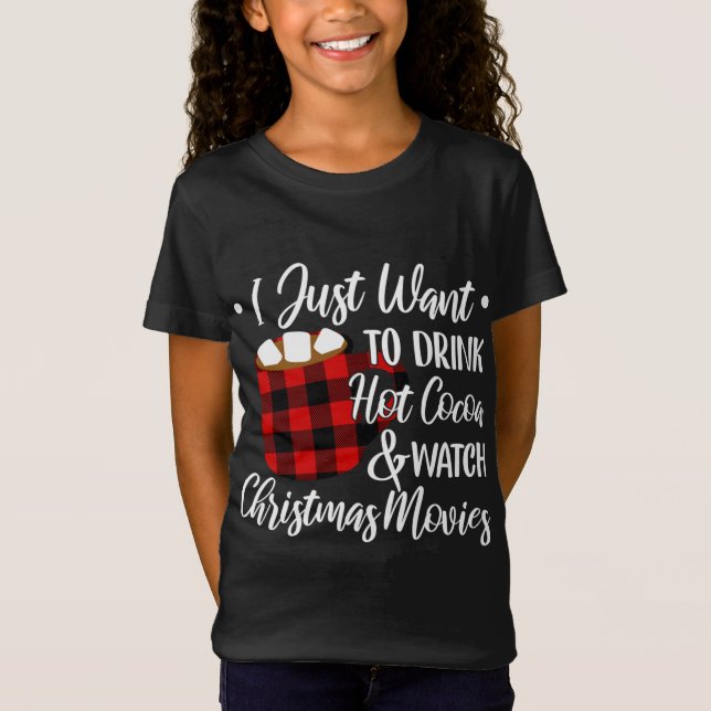 Camiseta Beber Hot Cocoa Watch Navidades Películas Búfalo P (Anverso)