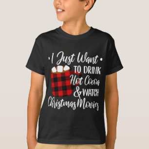 Camiseta Beber Hot Cocoa Watch Navidades Películas Búfalo P
