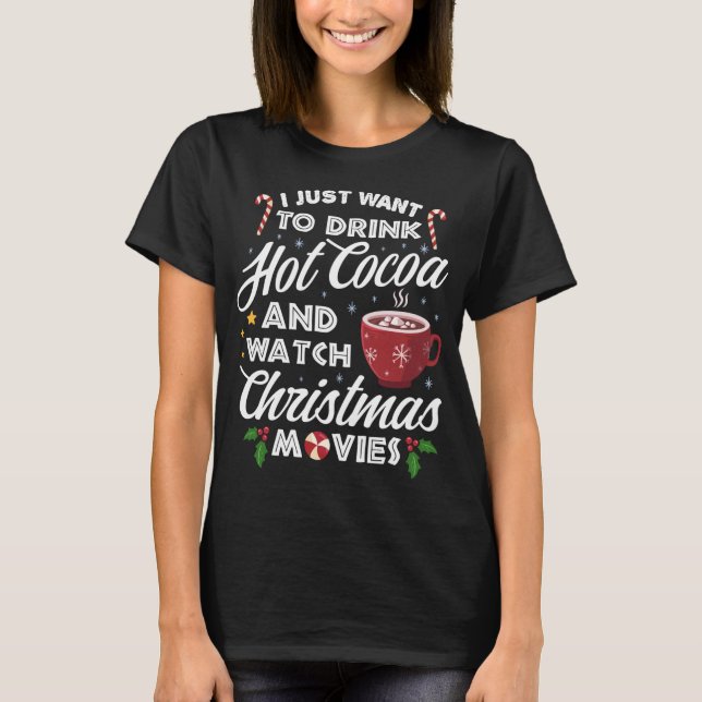 Camiseta Beber Hot Cocoa Watch Navidades Películas Divertid (Anverso)