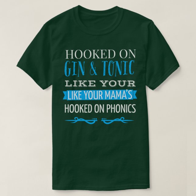 CAMISETA BEBER HUMOR BEBER GIN Y TÓNICO (Diseño del anverso)