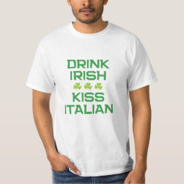 Camiseta Beber irlandés besó a italiano gracioso día de San