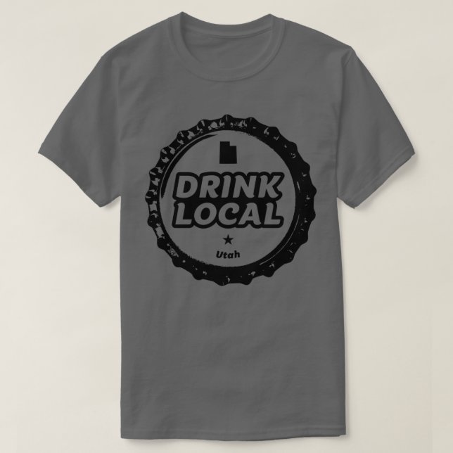 Camiseta Beber la botella de cerveza Utah local T (Diseño del anverso)
