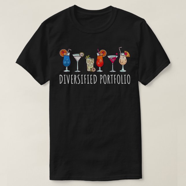 Camiseta Beber la cartera diversificada de libros II (Diseño del anverso)