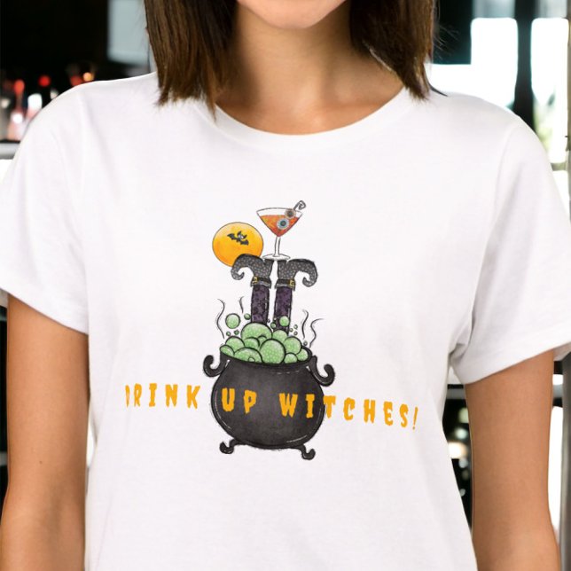 Camiseta Beber las brujas Halloween Funny Spooky Cute (Subido por el creador)