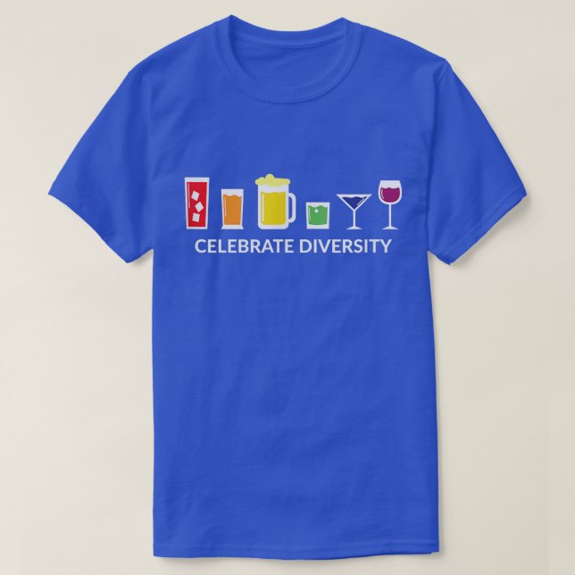 Camiseta Beber LGBT arcoiris Celebra la diversidad de la ce (Diseño del anverso)