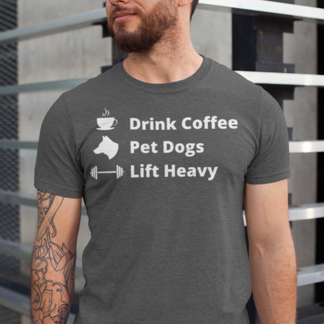 Camiseta Beber Mascota De Café Perros Levantar Gimnasio Pes (Subido por el creador)