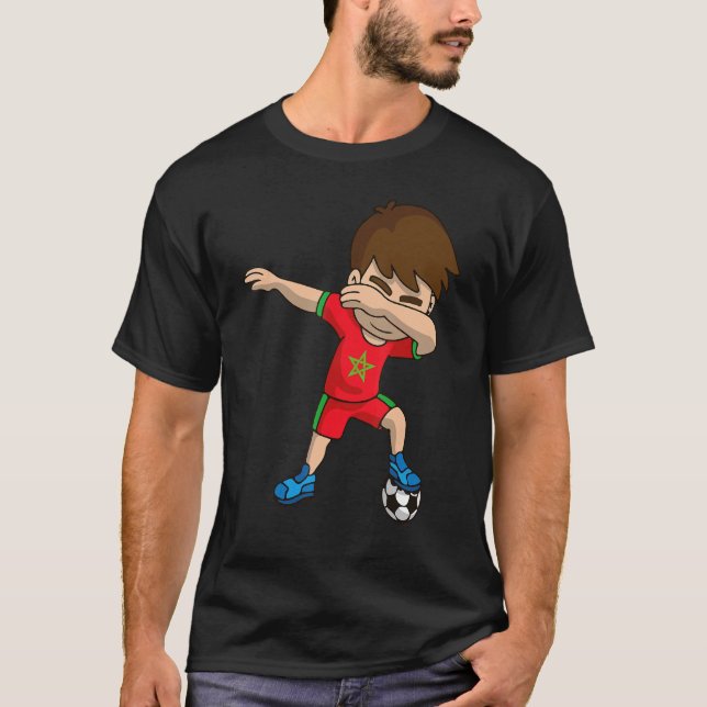 Camiseta Beber niño de fútbol bandera de Marruecos moro paz (Anverso)