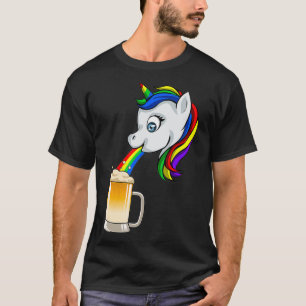 Camiseta Beber PBV divertida de cerdos de arcoiris de Unico