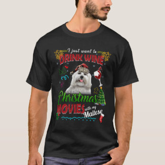Camiseta Beber películas de Navidades de Wine Watch con mi