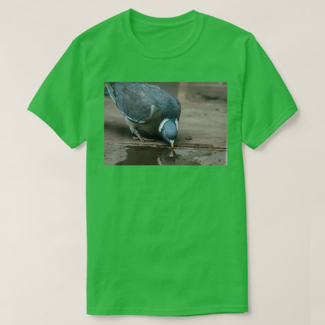 Camiseta Beber pichón de madera de charco (Diseño del anverso)