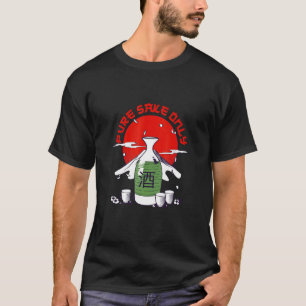 Camiseta Beber sake puro sólo en japonés