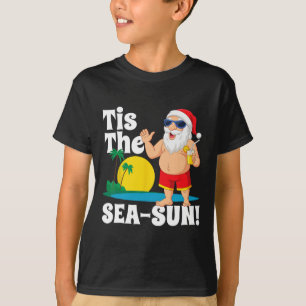 Camiseta Beber Santa Claus Es El Navidad Del Mar-Sol En