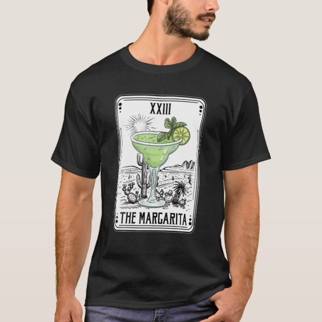 Camiseta Beber Tarot Card Margarita Tarot significa novias (Anverso)