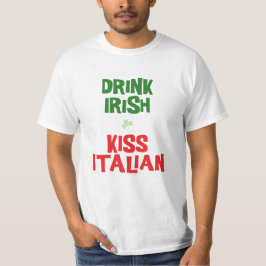 Camiseta Beber un beso irlandés italiano