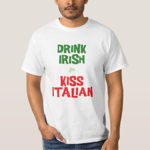 Camiseta Beber un beso irlandés italiano