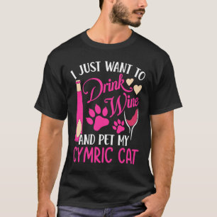 Camiseta Beber vino y Mascota mi gato cítrico mamá humor ne