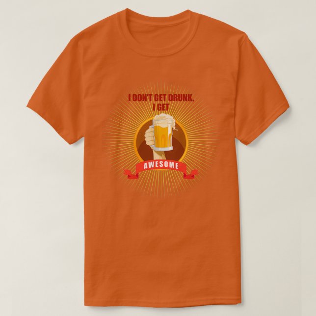 Camiseta Beber y fiesta no me emborracho (Diseño del anverso)
