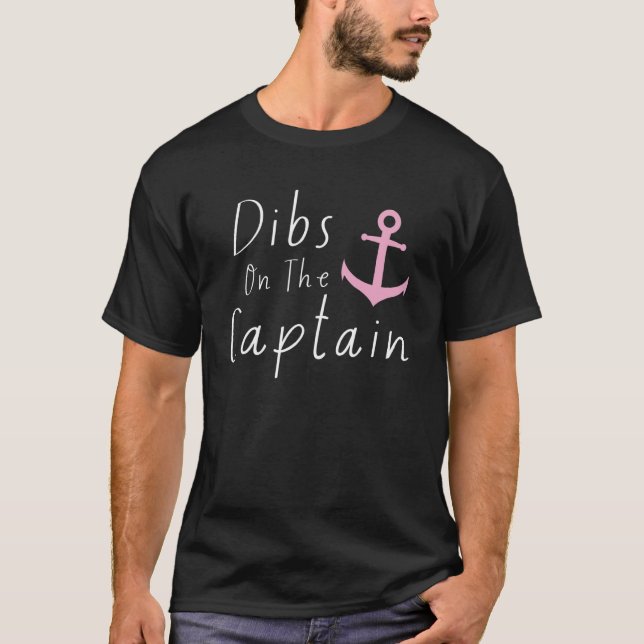 Camiseta Bebés en el Ancla del Capitán Boater para Parejas (Anverso)