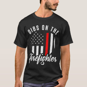 Camiseta Bebés En La Esposa Del Bombero Novia Ligera Rojo