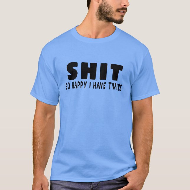 Camiseta Bebés gemelos dadwins chica del Día del Padre (Anverso)