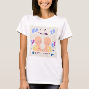 Camiseta Bebés hermanos gemelos