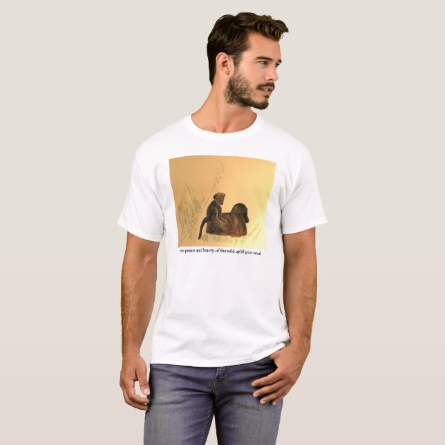 Camiseta Bebés madre - Primates de monos salvajes (Anverso completo)