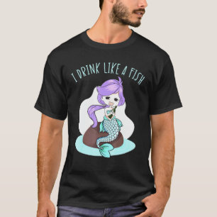 Camiseta Bebí Como Una Sirenita De Pescado Vino Magico De C