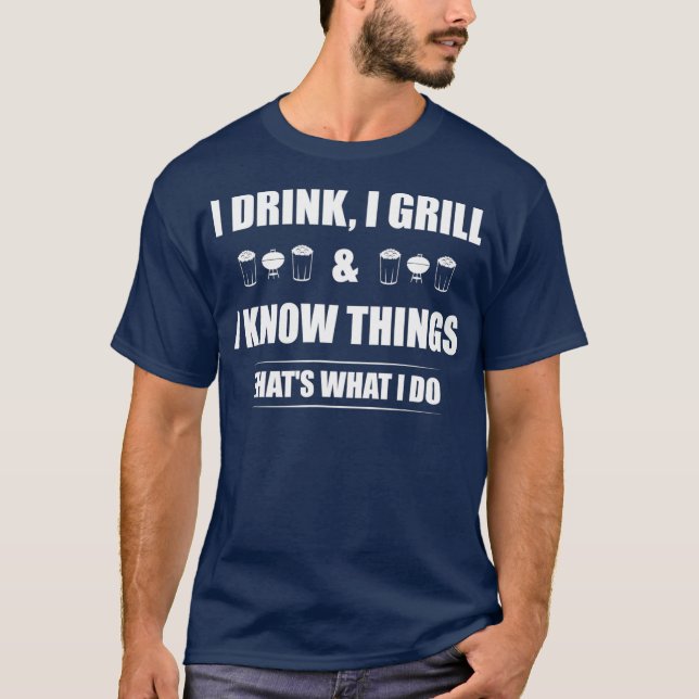 Camiseta Bebí Grill Y Sé Cosas Funny BBQ (Anverso)
