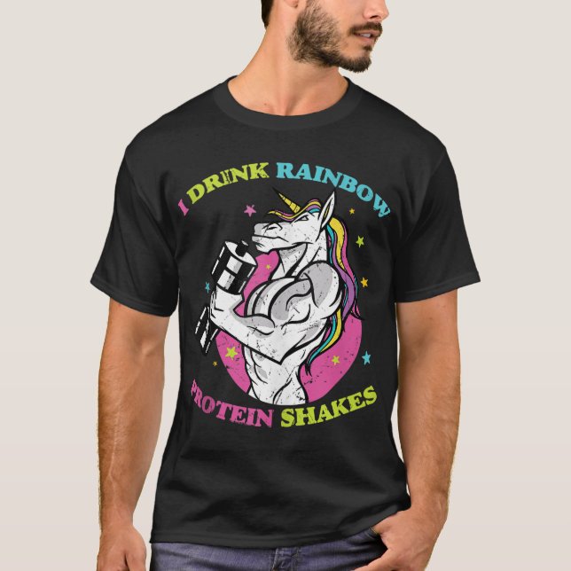 Camiseta Bebí sacudidas de proteína de arcoiris - Bodyb de  (Anverso)