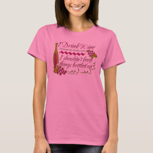 Camiseta Bebí una cita divertida de vino