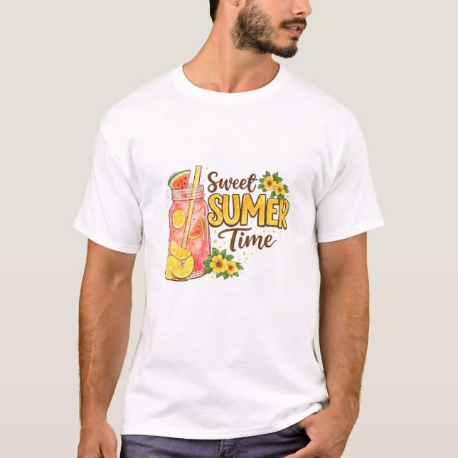 Camiseta Bebida acuarela de dulce verano (Anverso)