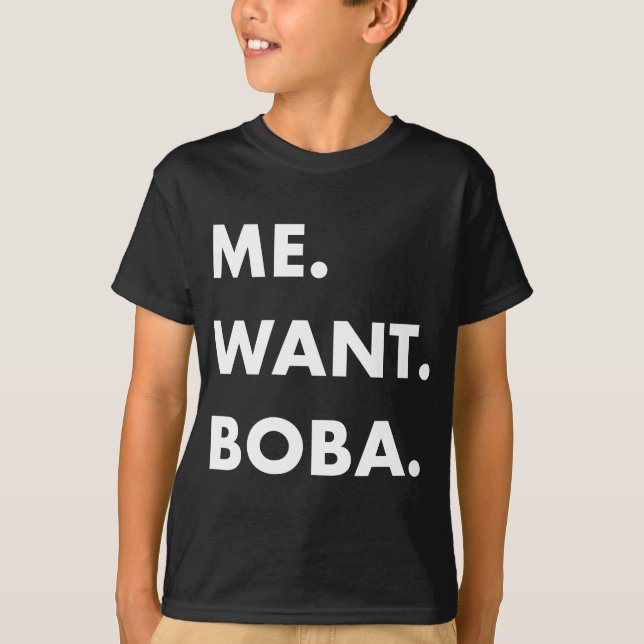 Camiseta Bebida asiática divertida con té de leche Boba (Anverso)
