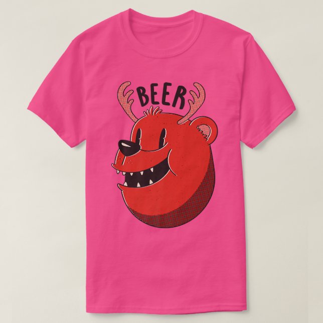 Camiseta Bebida Bebida diversión Oso Premium (Diseño del anverso)
