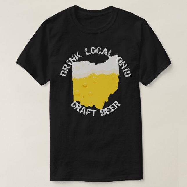 Camiseta Bebida Beer Beer Ohio Bebe Local Premium (Diseño del anverso)