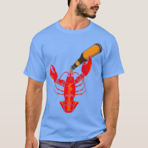 Camiseta Bebida Beer Lobster Funny Crawfish Craft Beer Gi