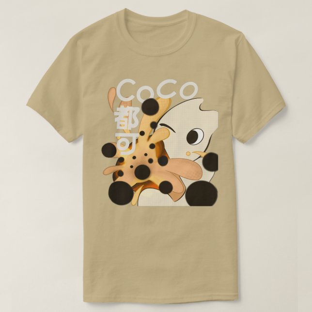 Camiseta Bebida Boba con té de burbuja (Diseño del anverso)