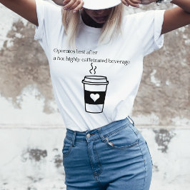 Camiseta Bebida Cafeada Entusiasta Gráfico del Café